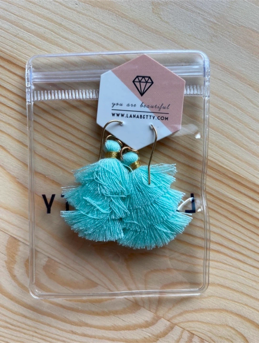 LanaBetty Mint Tiered Tassel Earrings