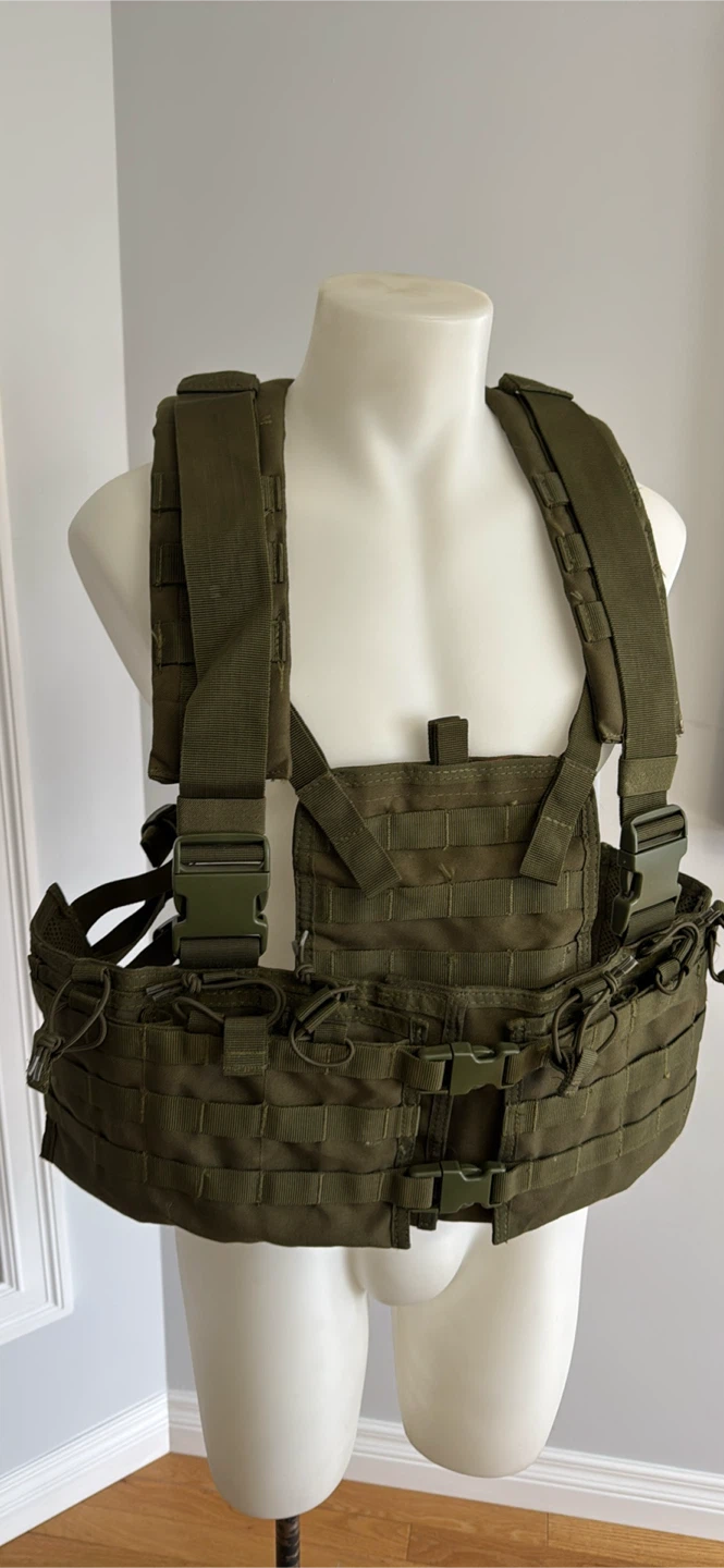 Olive Green Tactical MOLLE Chest Rig