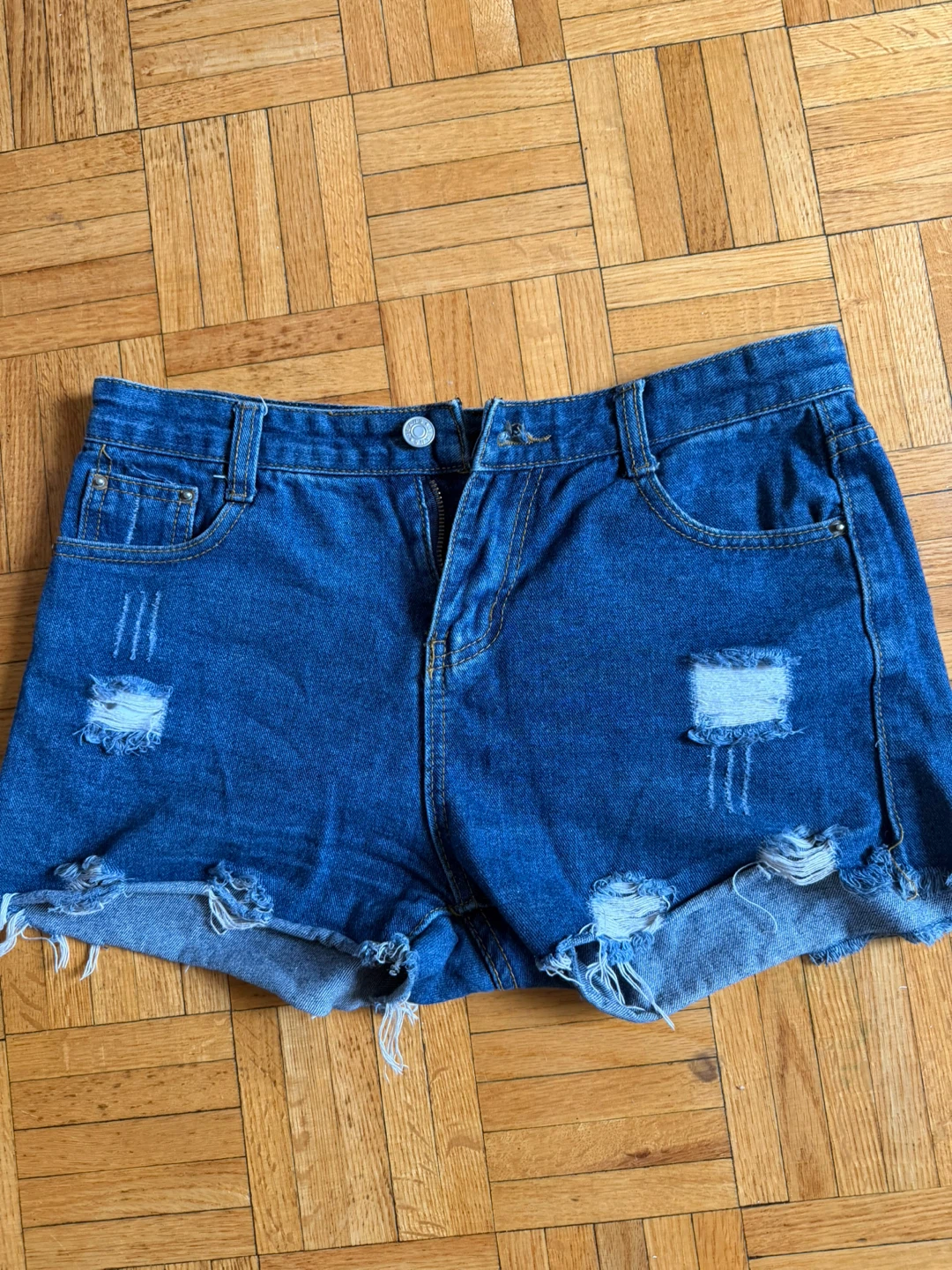 Distressed Denim Shorts - photo 2