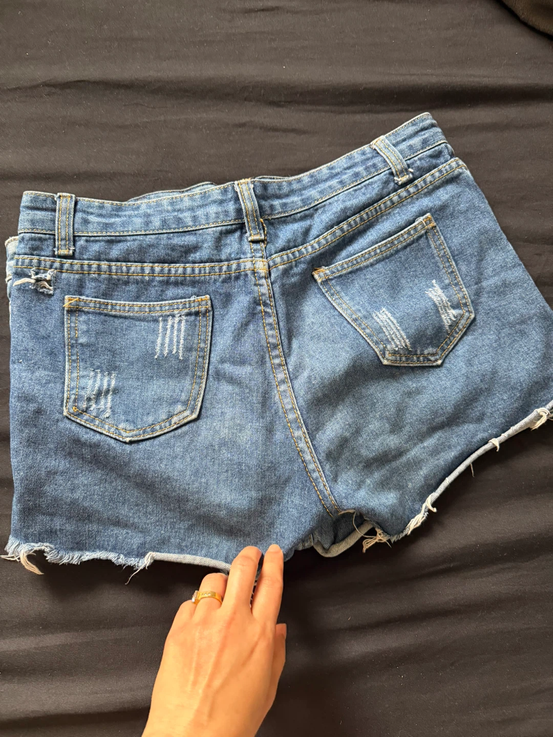 Distressed Denim Shorts - photo 4