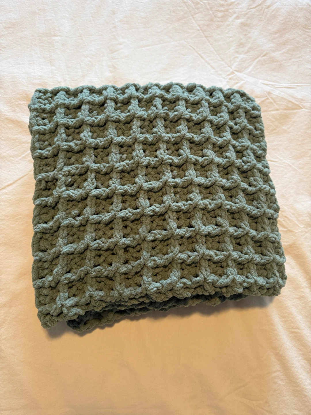 Smokey green baby blanket