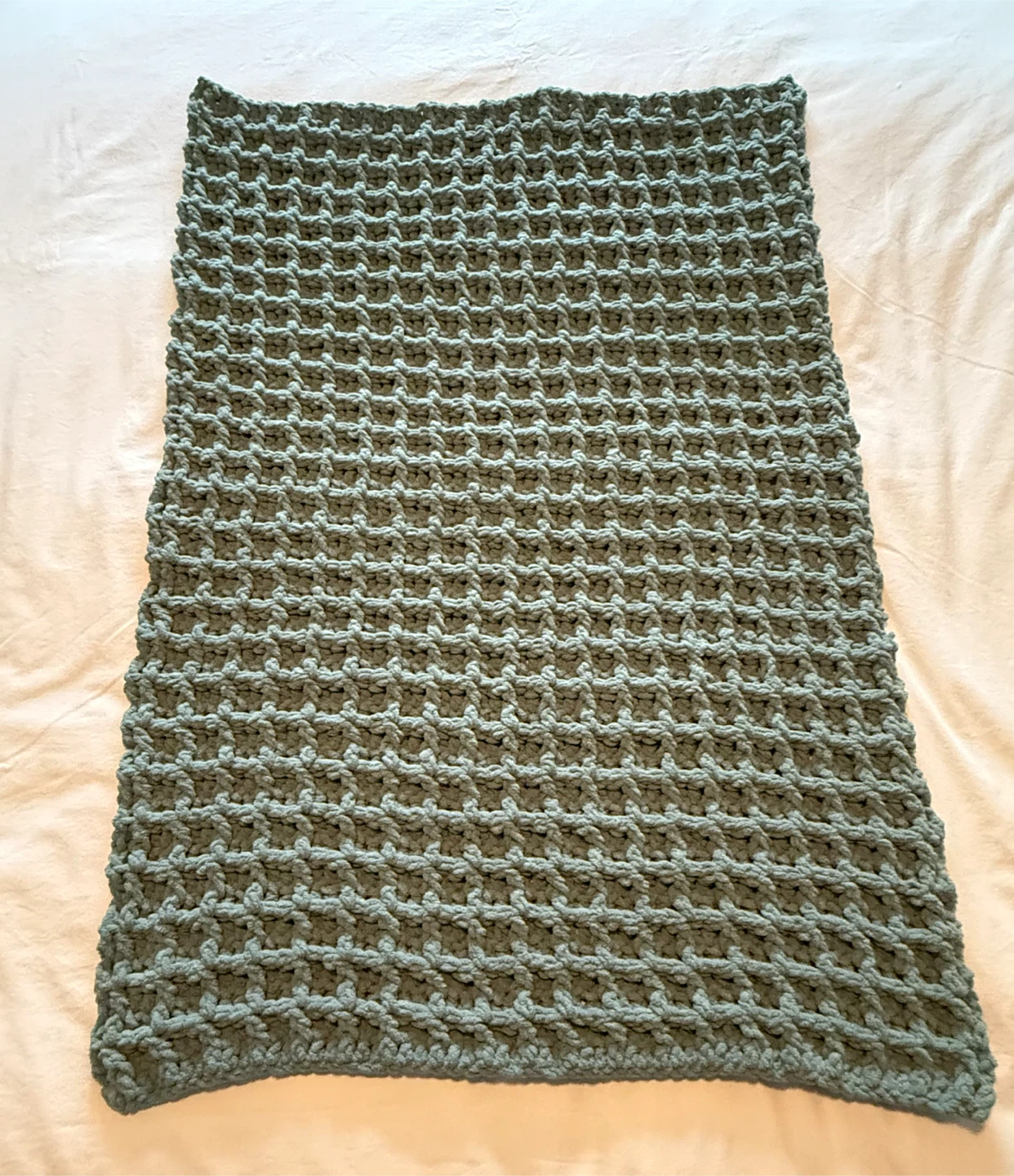 Smokey green baby blanket - photo 2