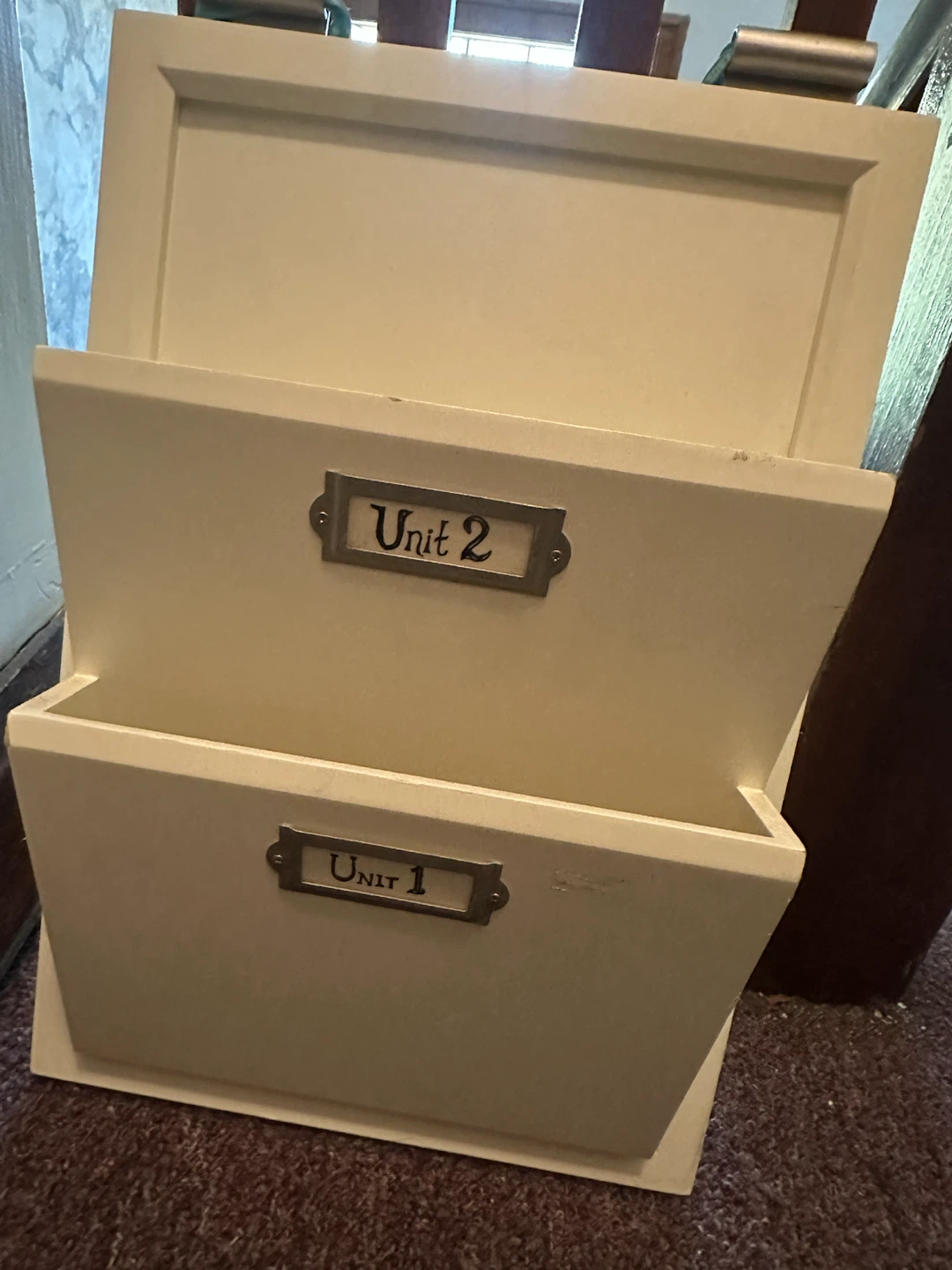 Two-Tier Wall Mail Storage Organizer