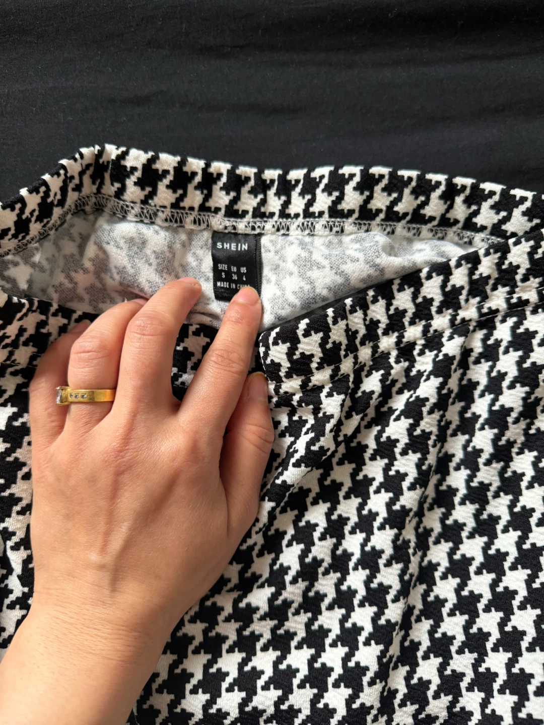 SHEIN Houndstooth Print Mini Skirt - photo 3