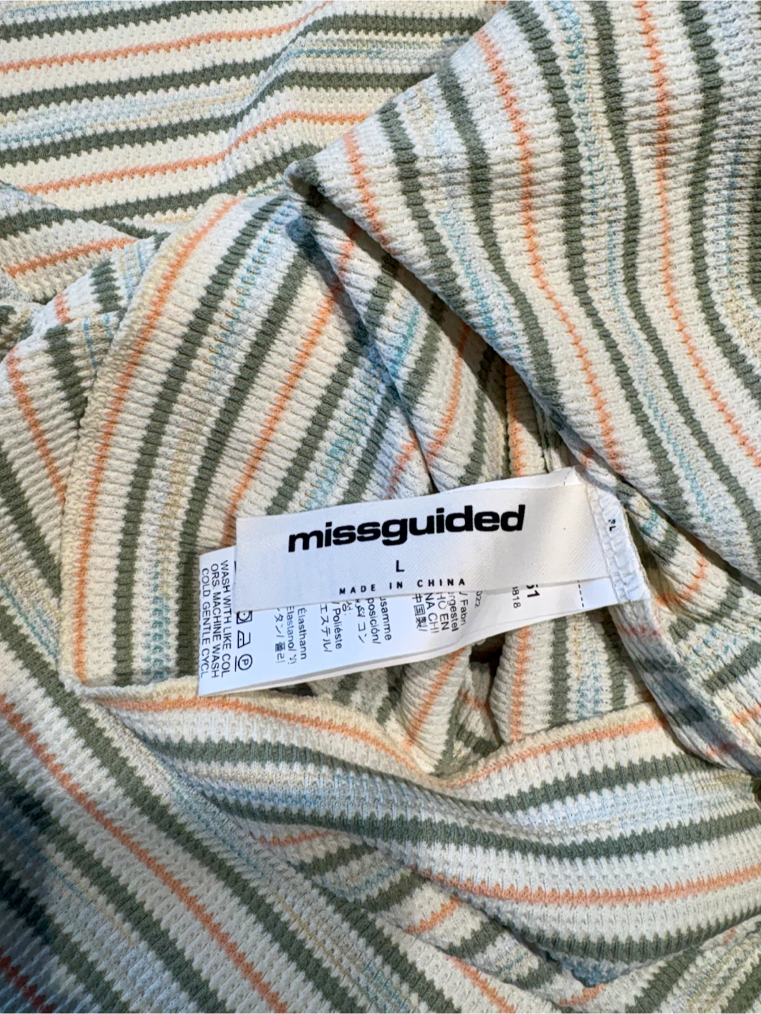 Missguided Striped Long Sleeve dress size large - photo 2