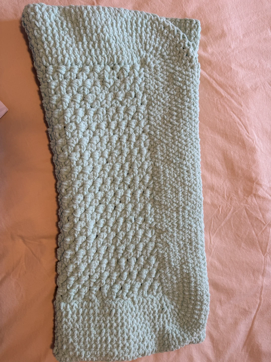 Crochet Seagram Green Blanket