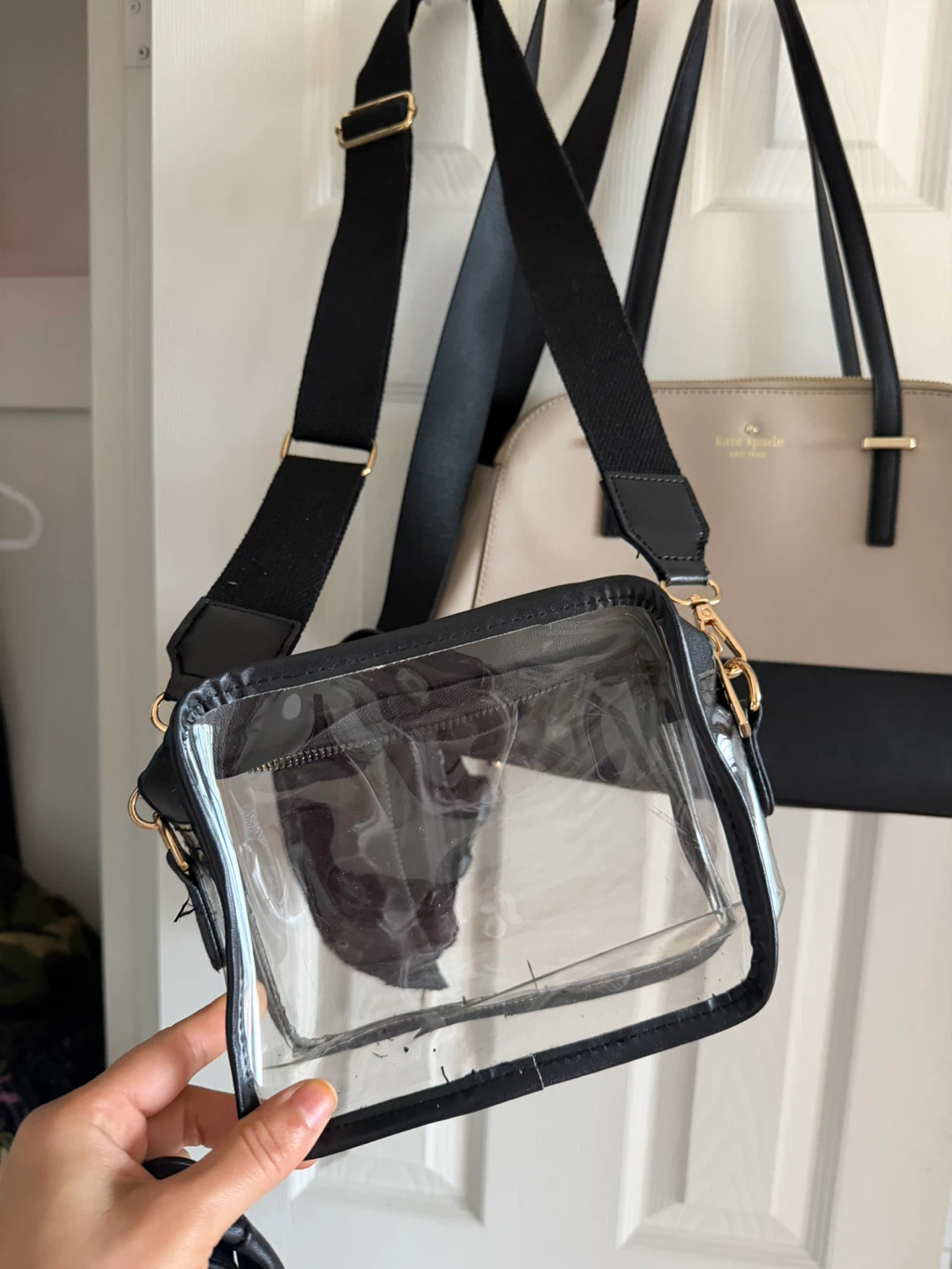Clear Crossbody Bag with Black Trim - photo 2
