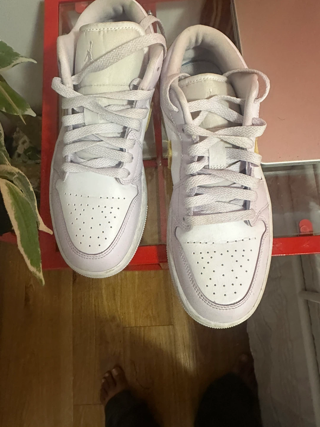 Nike Air Jordan Low White and Gold