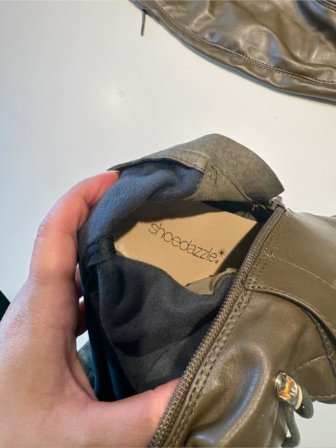ShoeDazzle Olive Lace-Up Boots size 7 - photo 3