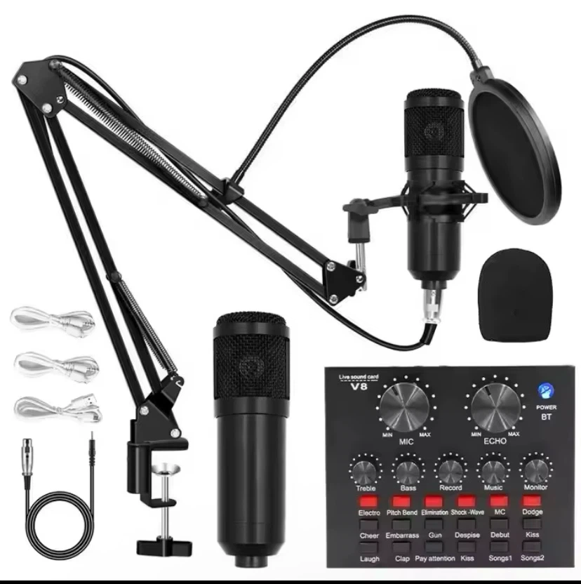 V8S Live Sound Card and Microphone Set