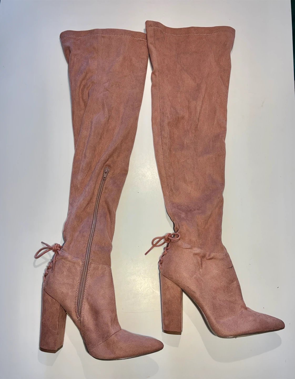 ShoeDazzle Blush Over-the-Knee Boots size 7