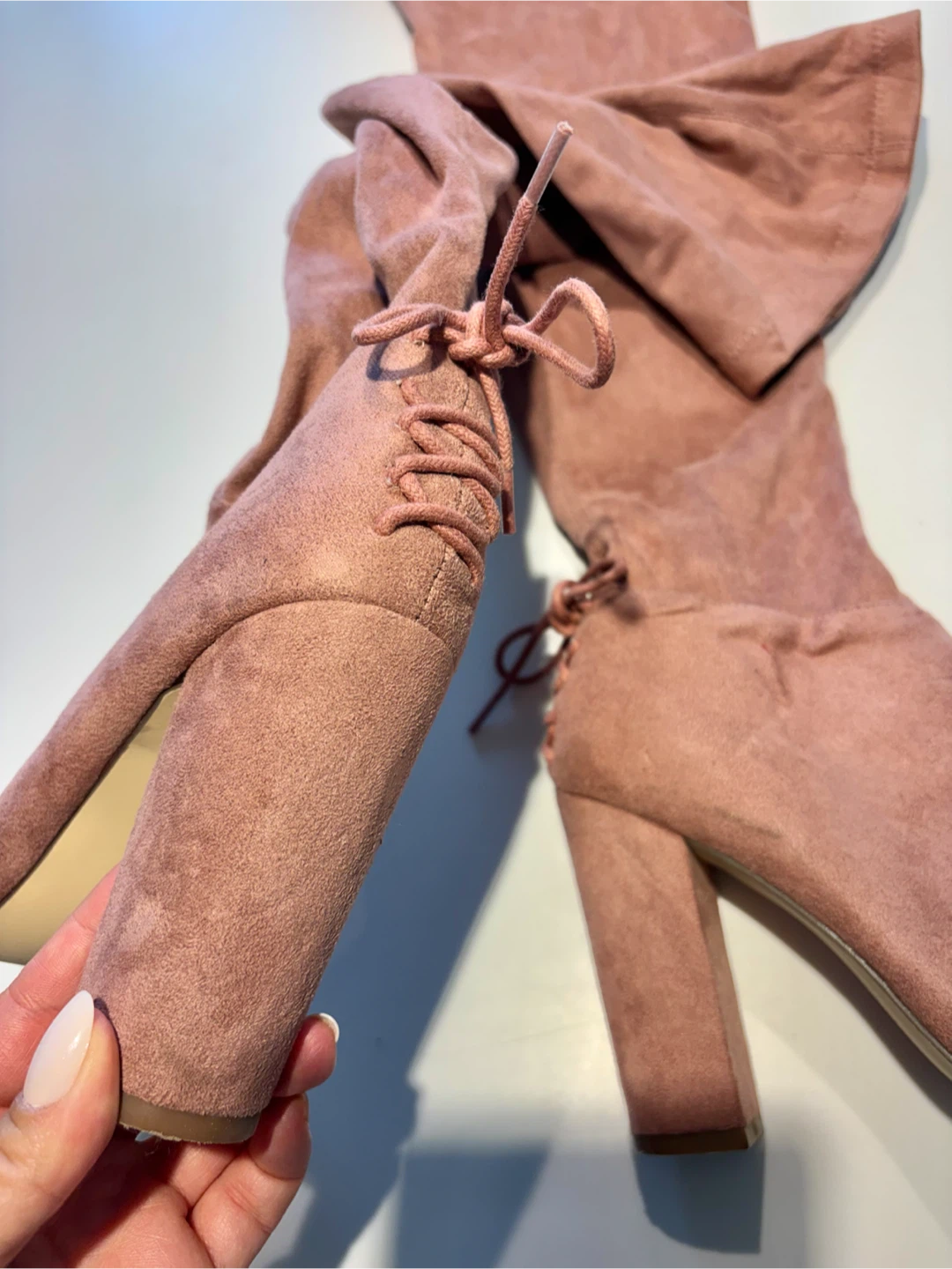 ShoeDazzle Blush Over-the-Knee Boots size 7 - photo 2