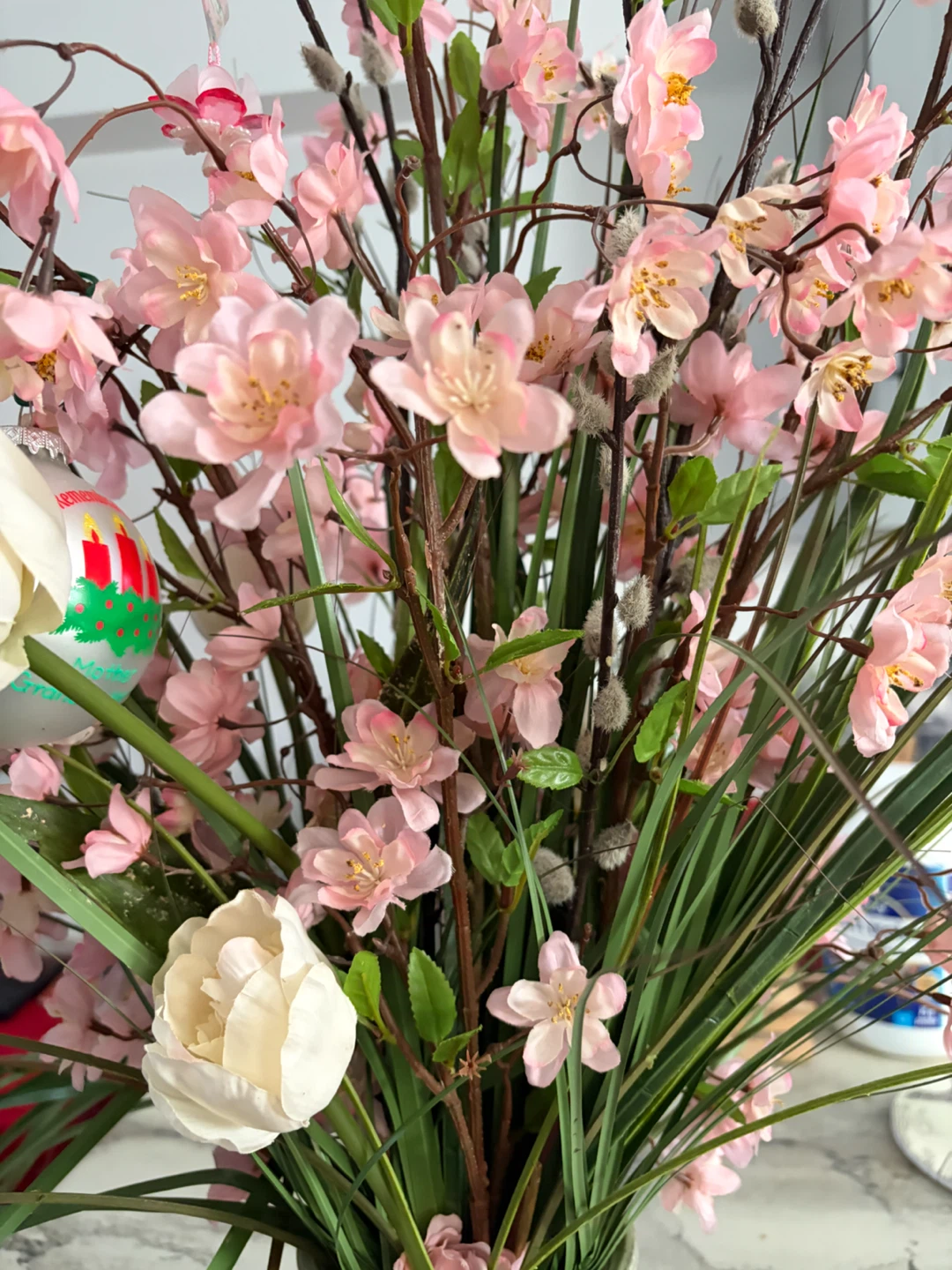 Artificial Pink Blossom Floral Arrangement - photo 3