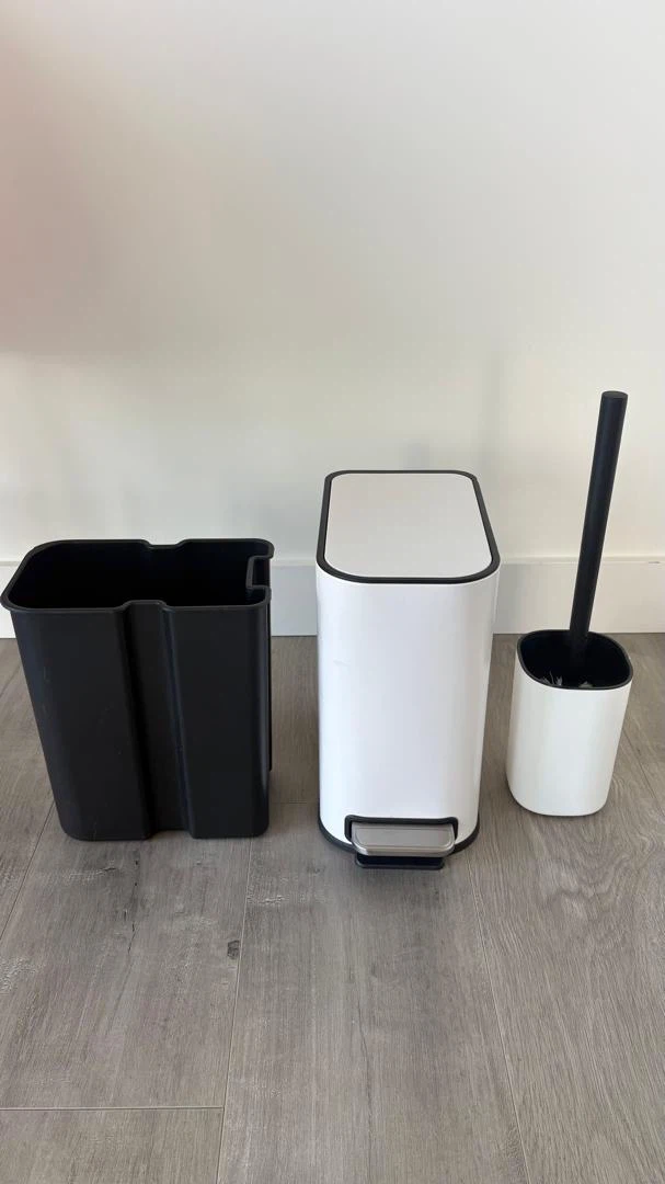 Bathroom pedal bin and toilet brush set - photo 2