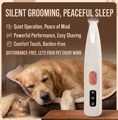 A quiet, IPX4 waterproof pet paw hair trimmer with USB charging - photo 4