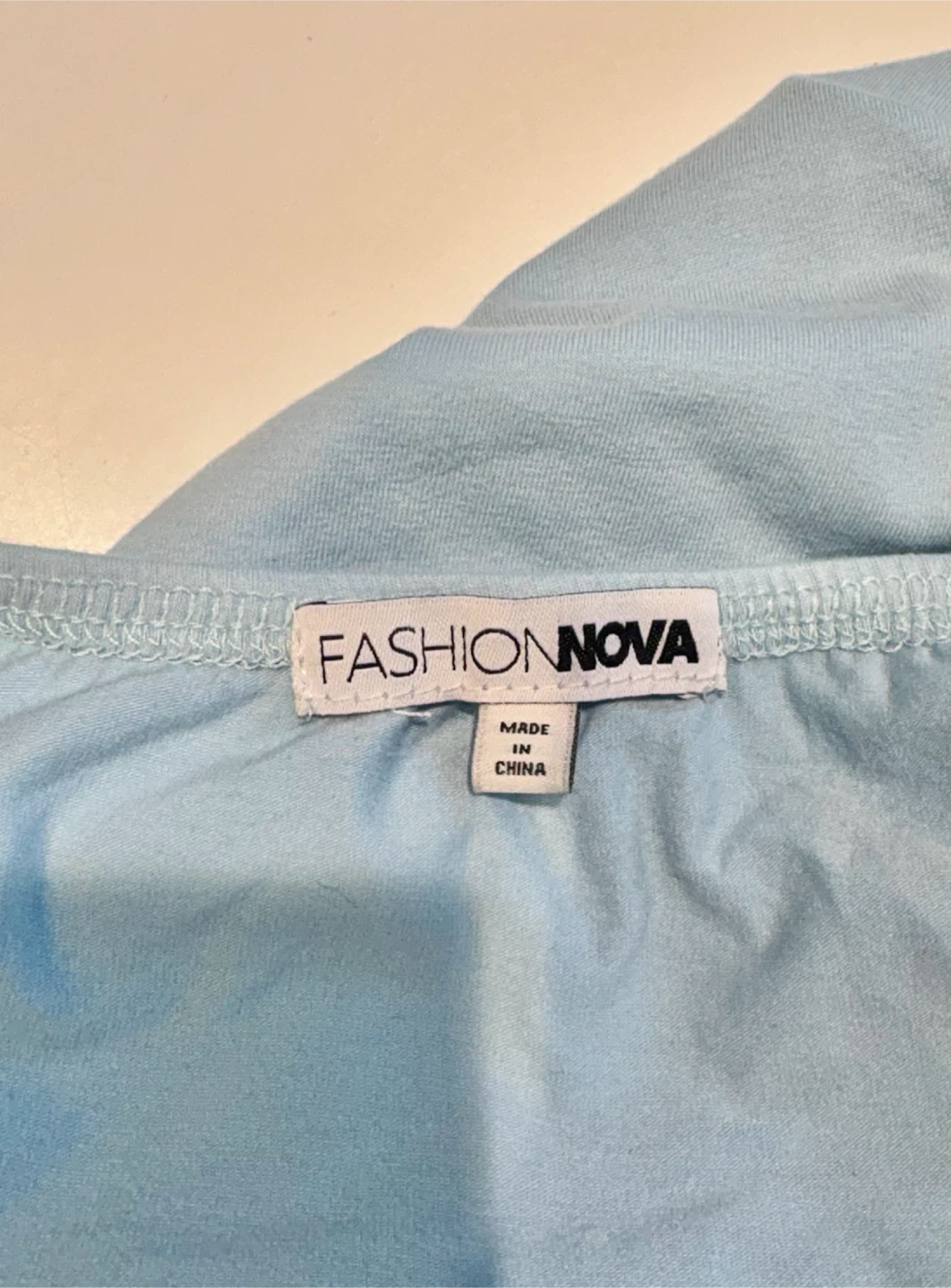 Fashion Nova Light Blue Shell Print Tube Top - photo 3
