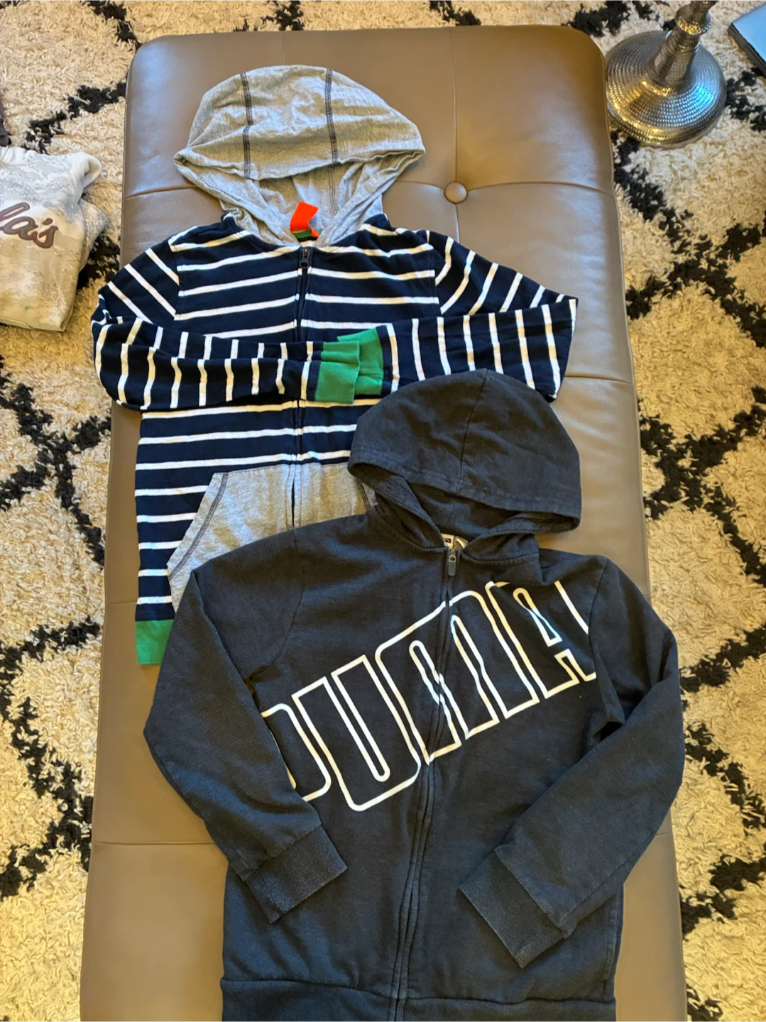 Two Kids Zip-Up Hoodies - Youth XL - $10 for the two