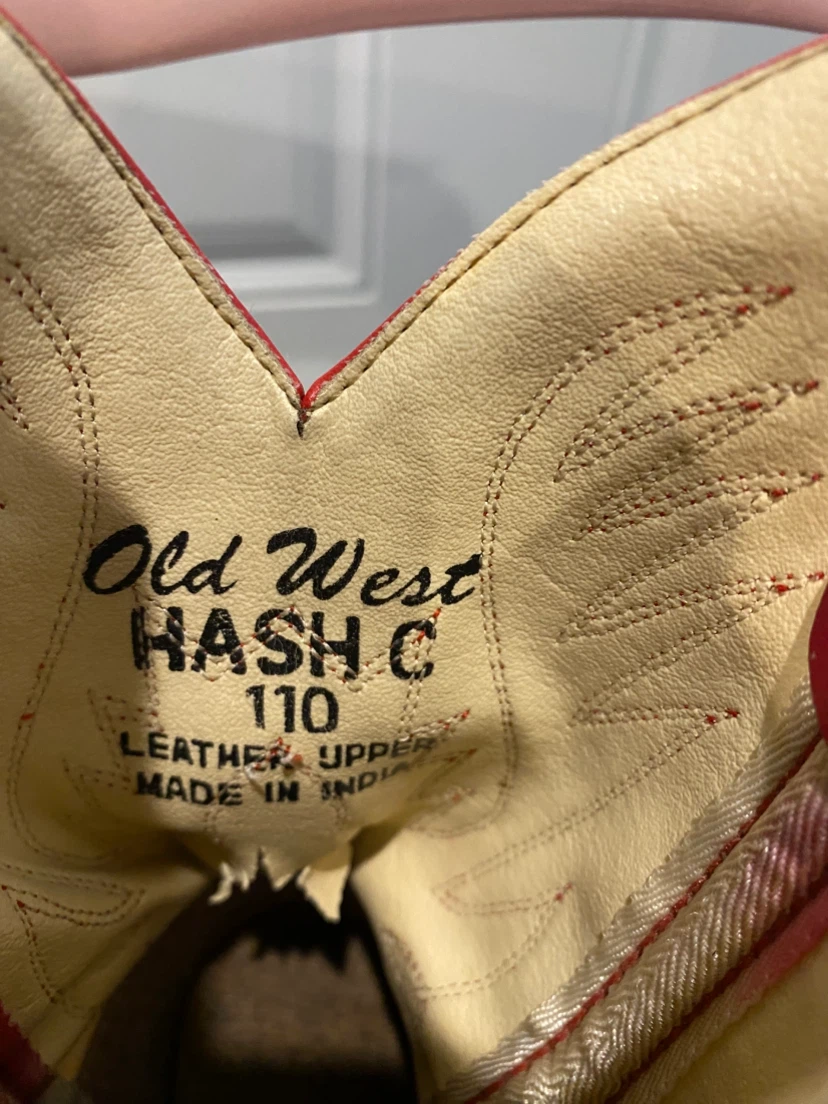 Old West Cowboy Boots Red and white Size 10 - photo 5