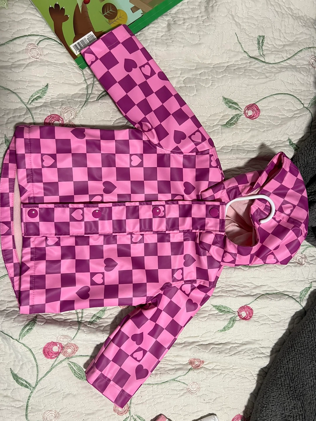 Joe Fresh Pink Checkered Rain Jacket