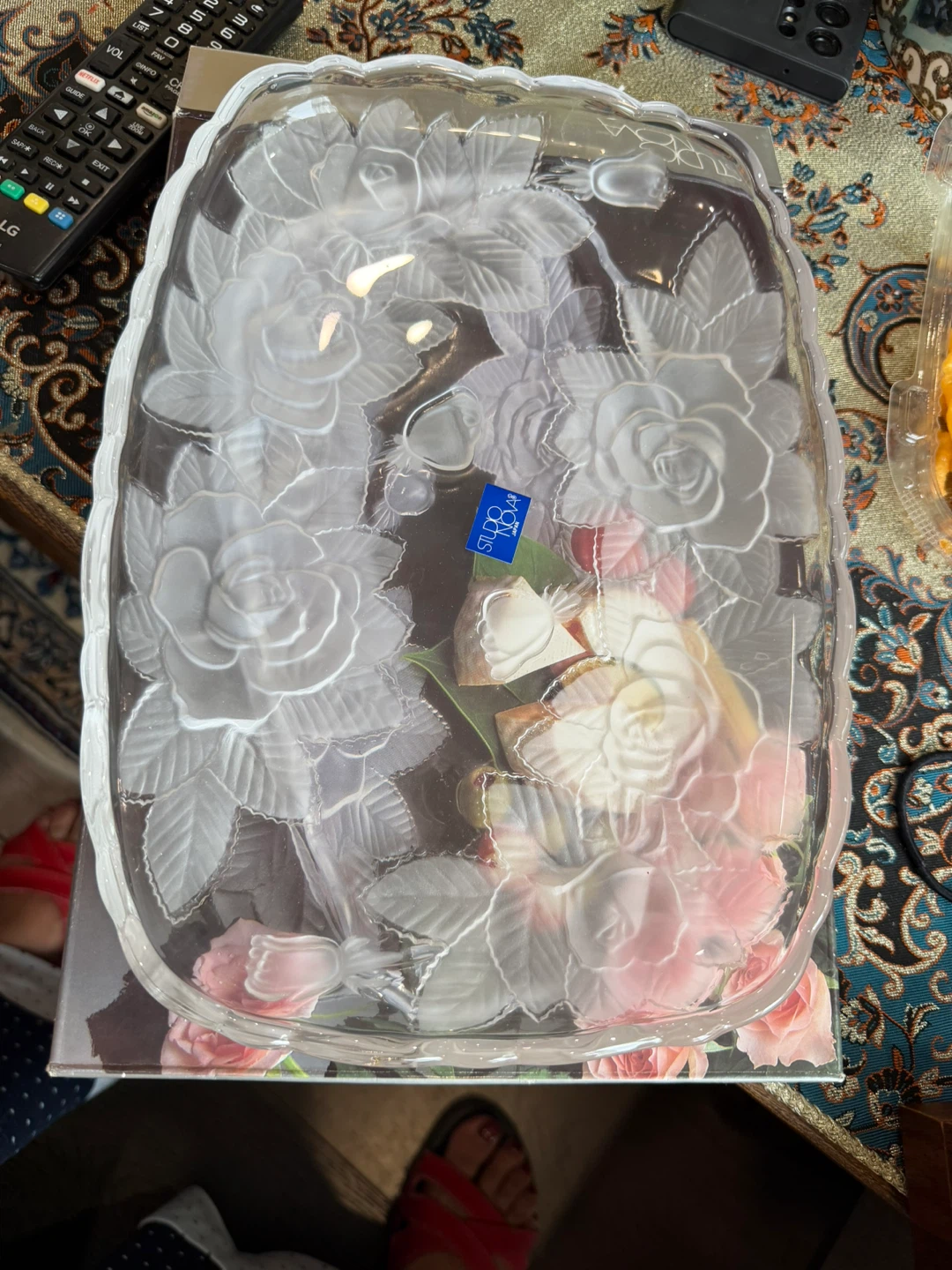 Studio Nova Winter Rose Oblong Hors D'Oeuvre Tray