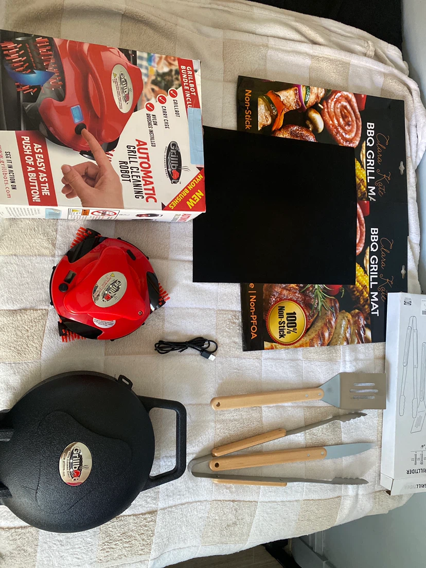 Grillbot Automatic Grill Cleaner and BBQ Accessory Bundle - photo 4