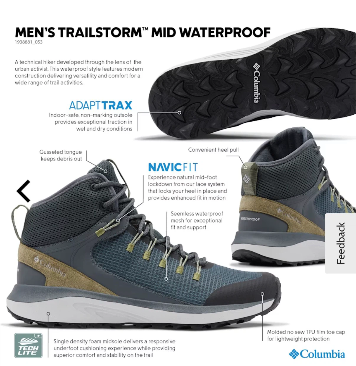 Columbia Trailstorm Mid Waterproof Hiking Boots - photo 4