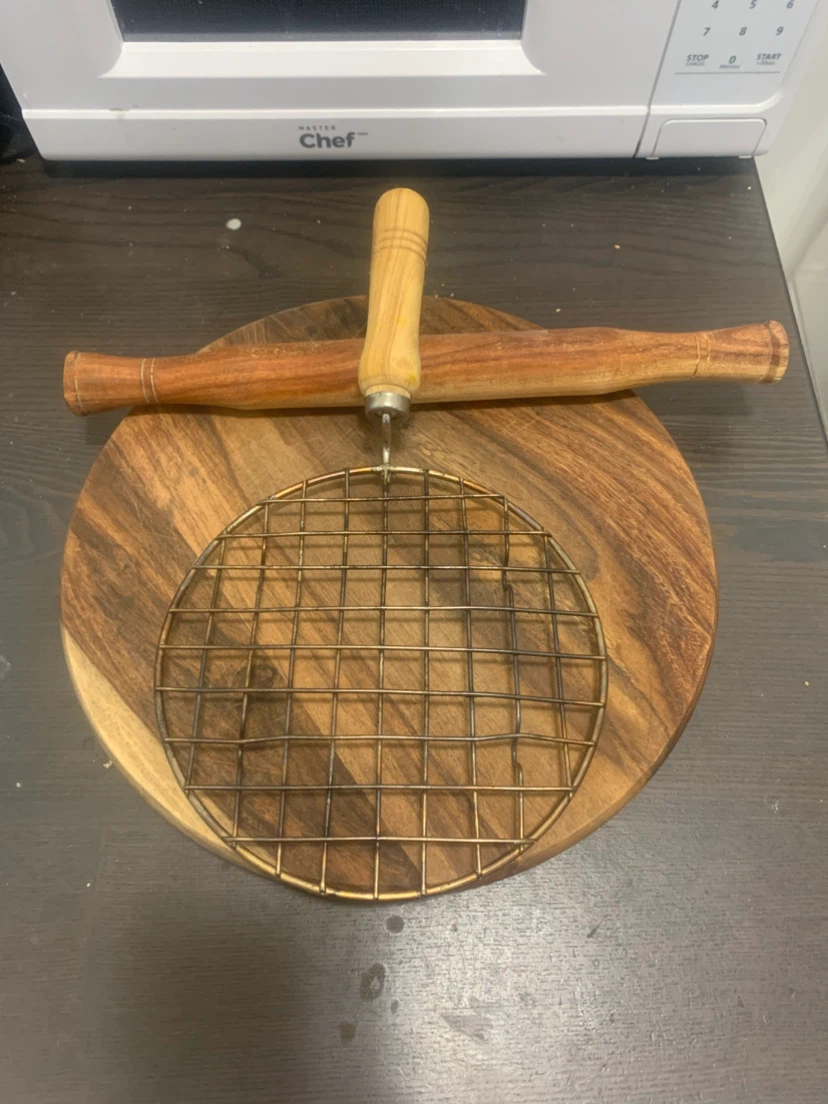 Chapati Rolling Pin and Roasting Wire Rack