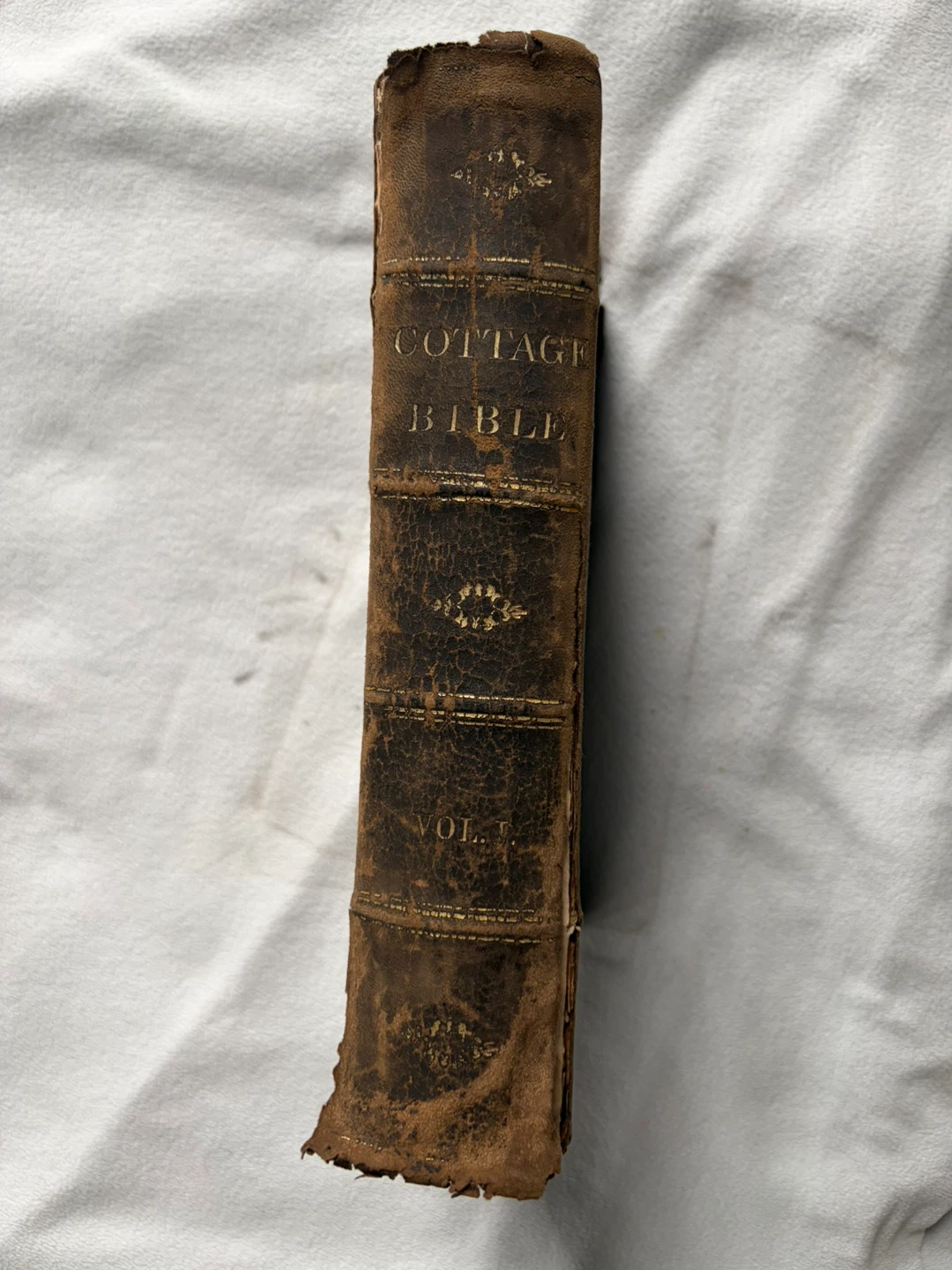 Cottage Bible 1859 Tooled Leather - photo 4