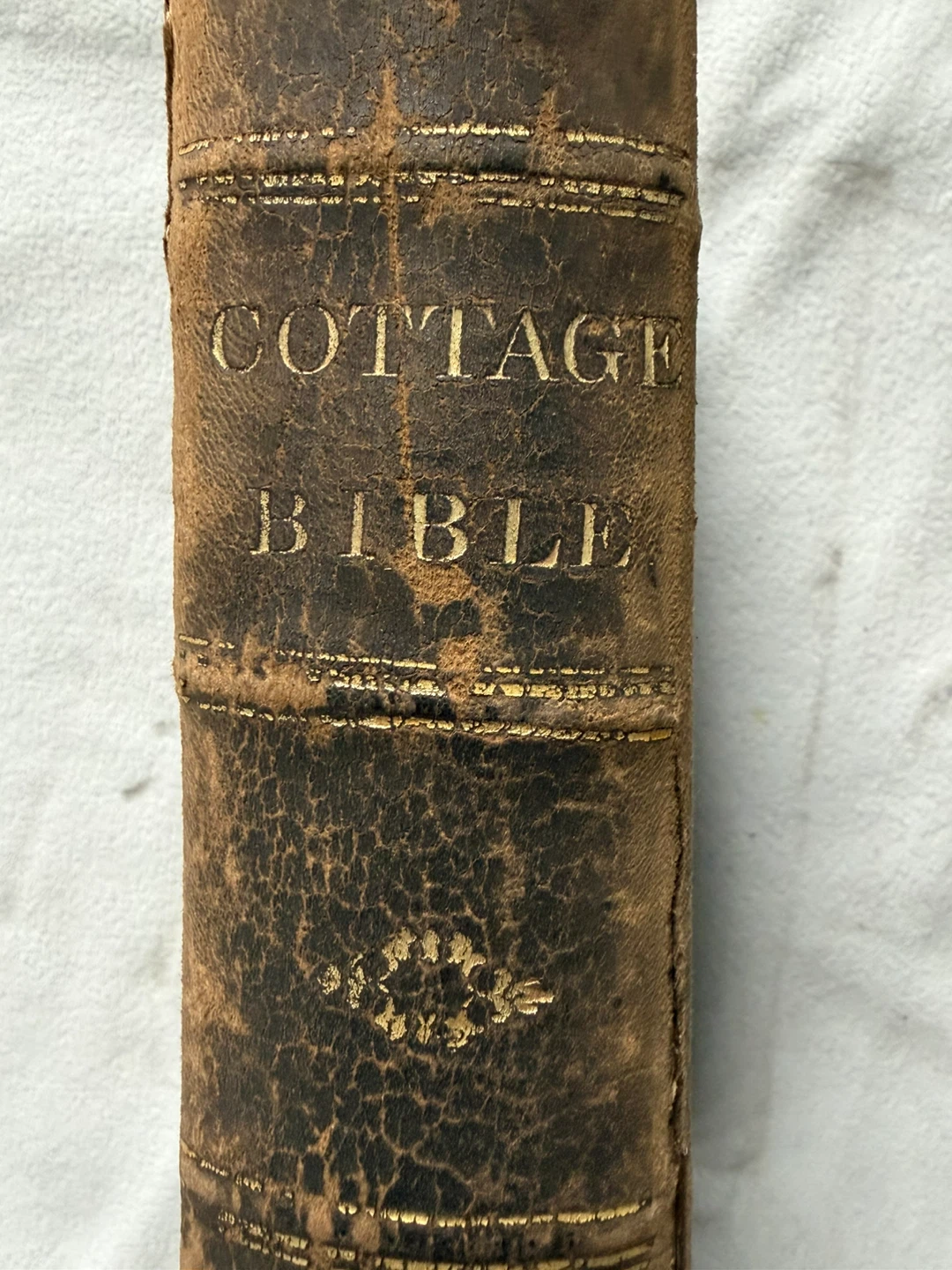 Cottage Bible 1859 Tooled Leather - photo 3