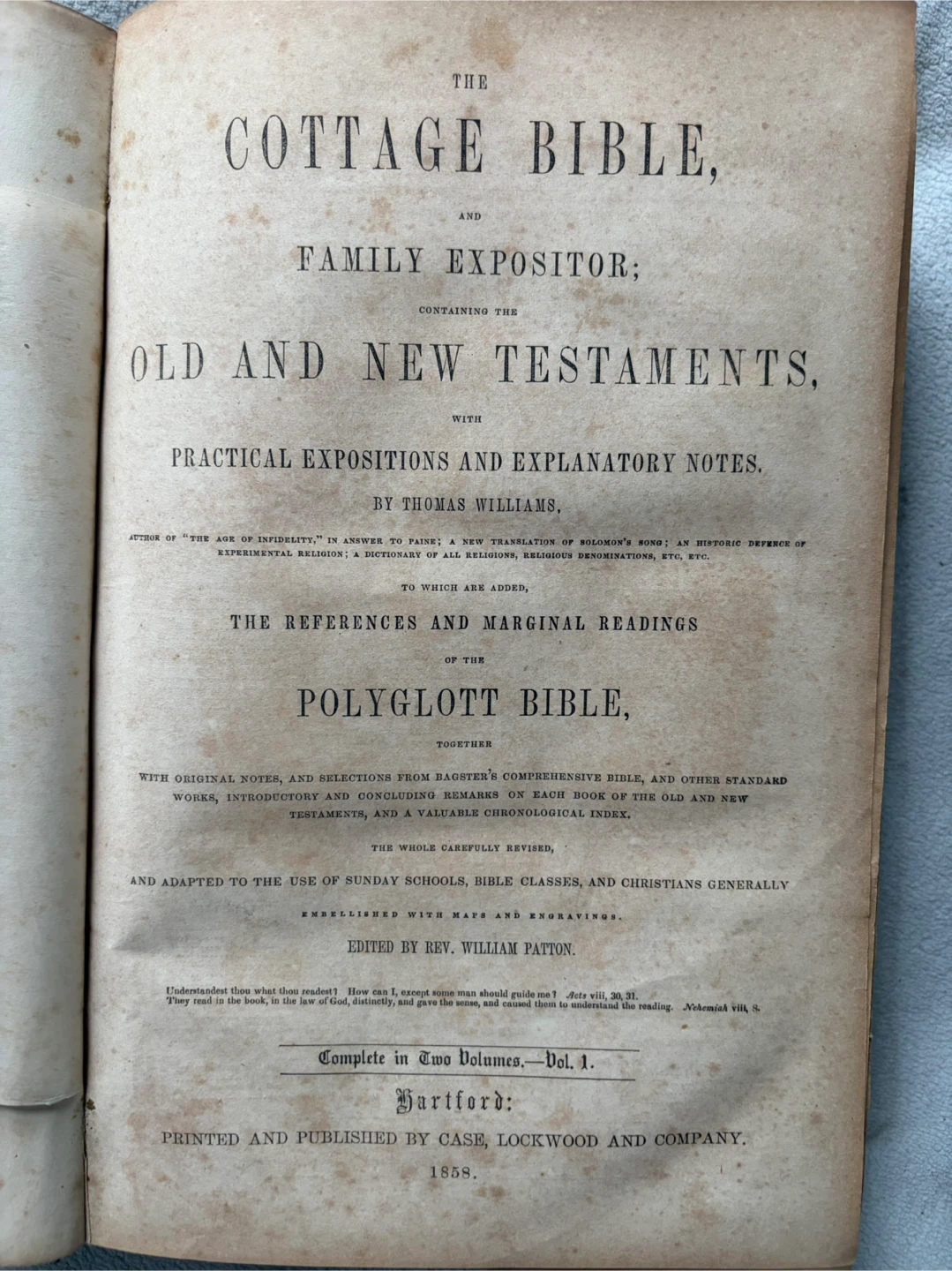 Cottage Bible 1859 Tooled Leather - photo 2