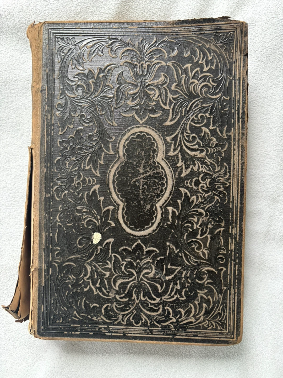 Cottage Bible 1859 Tooled Leather
