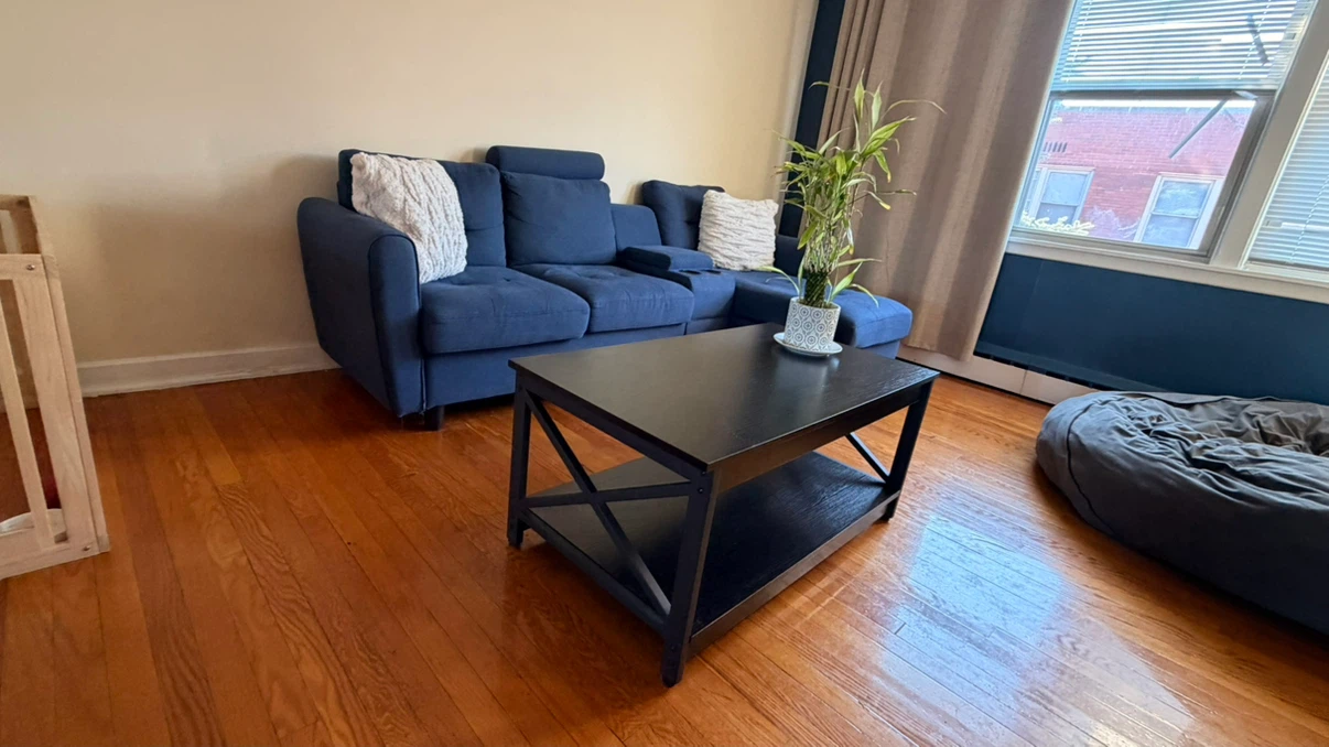 Blue Sectional Sofa with Cup Holders - photo 2