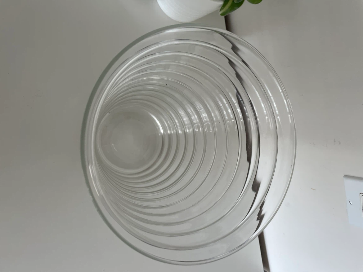 Clear Ribbed Glass Vase - photo 3