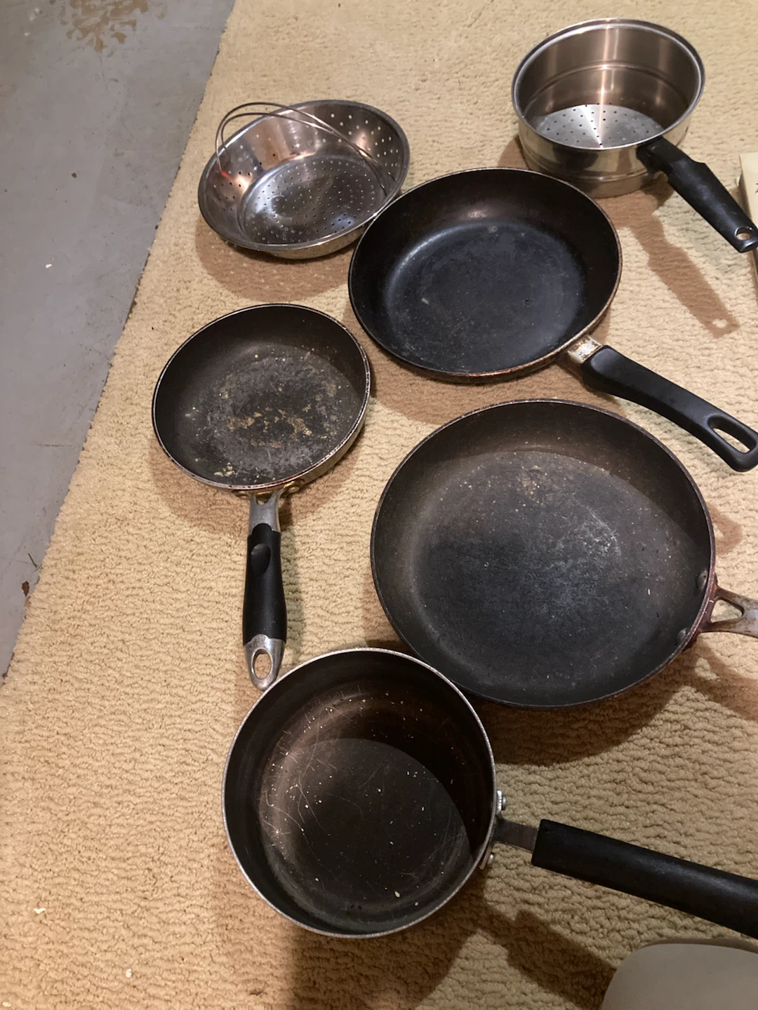 Set of assorted cookware and pans