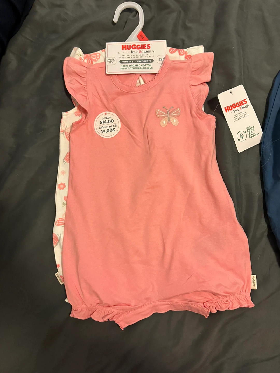 Huggies Love & Hugs Baby Rompers 2-Pack
