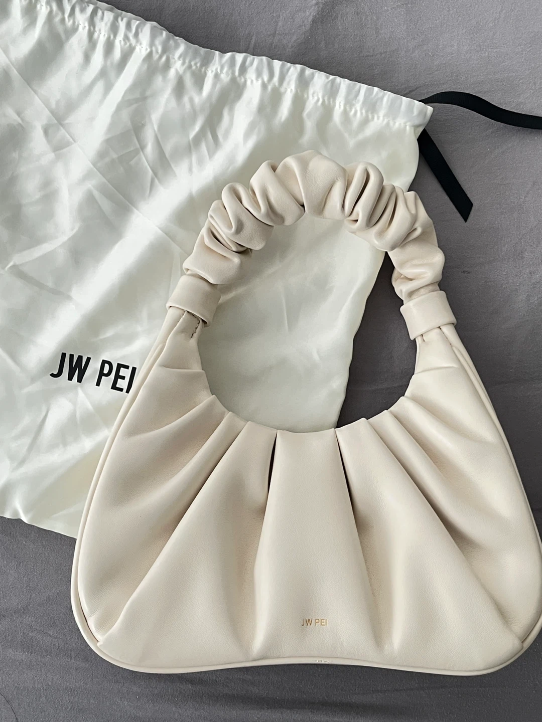 JW PEI Gabbi Ruched Hobo Handbag - Ivory