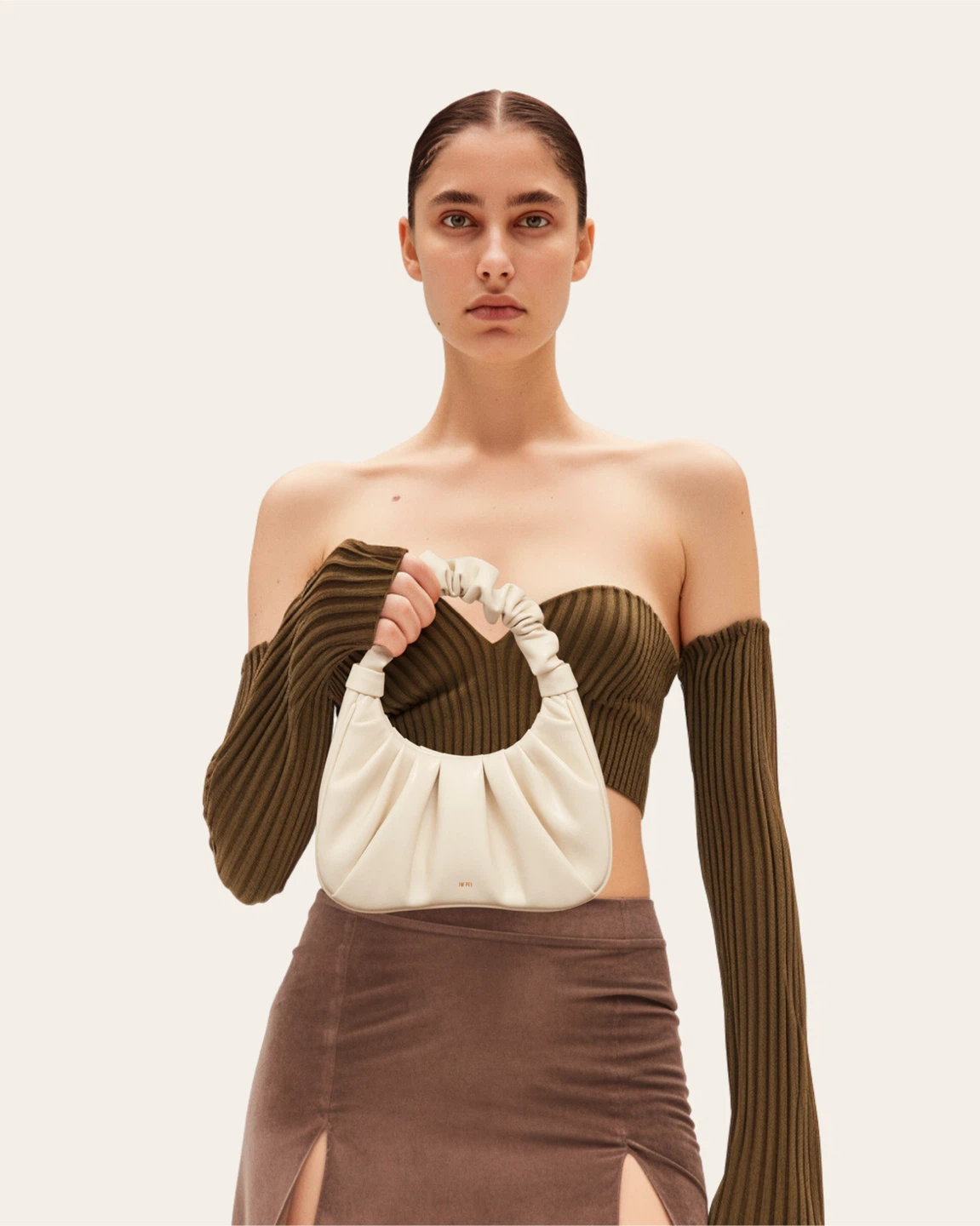 JW PEI Gabbi Ruched Hobo Handbag - Ivory - photo 2