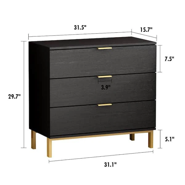 3-Drawer dresserTable Storage Cabinet - photo 2