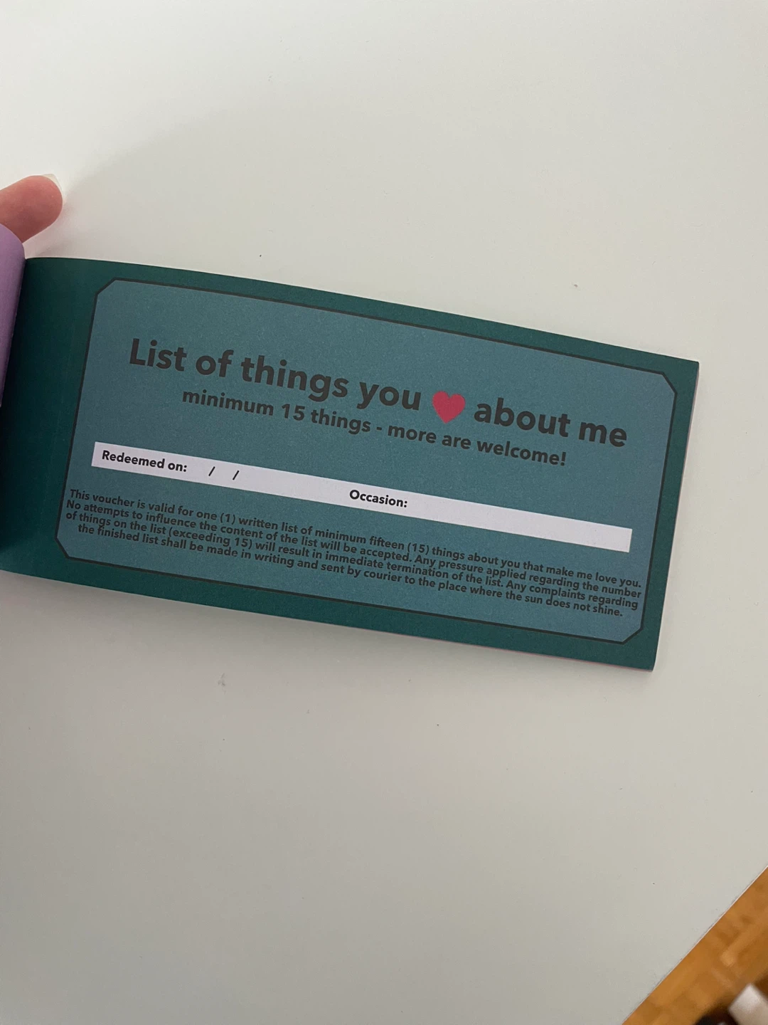 Novelty Voucher Booklet for Couples - photo 3