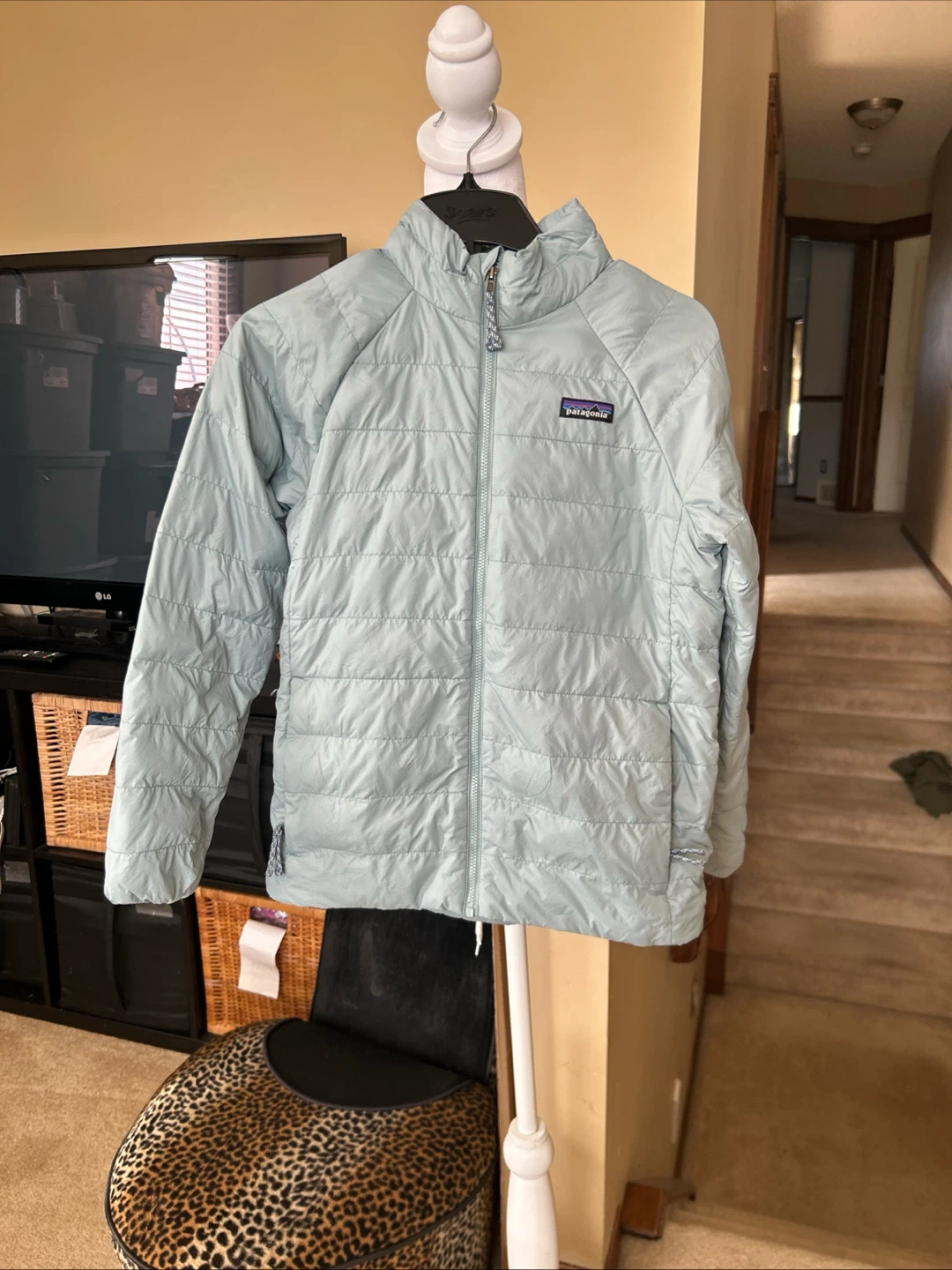 Patagonia Nano Puff Jacket Light Blue- Youth size 10(M)
