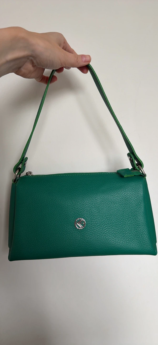 Genuine Turkish Emerald Green Leather Shoulder / Crossbody Bag - photo 2