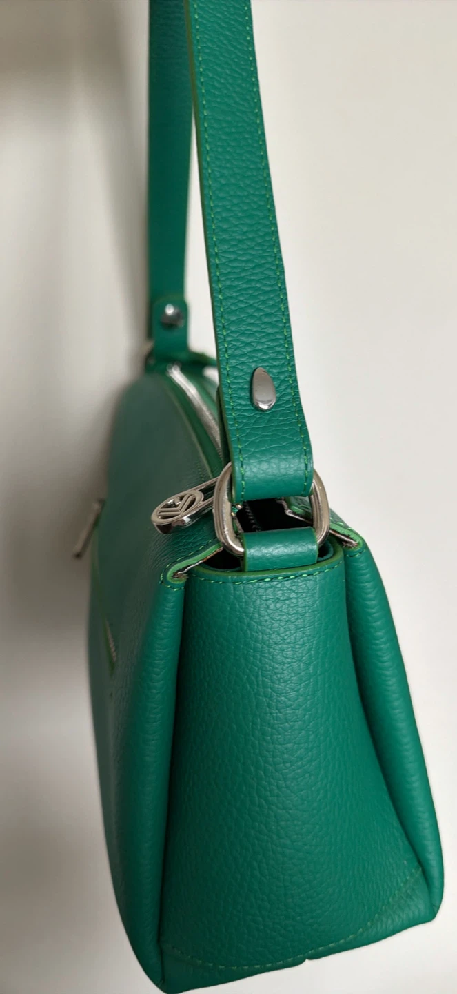 Genuine Turkish Emerald Green Leather Shoulder / Crossbody Bag - photo 4