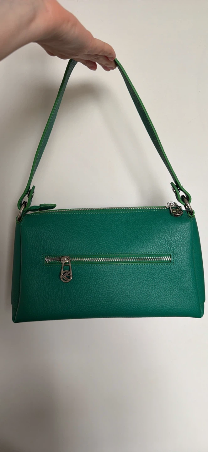 Genuine Turkish Emerald Green Leather Shoulder / Crossbody Bag - photo 5