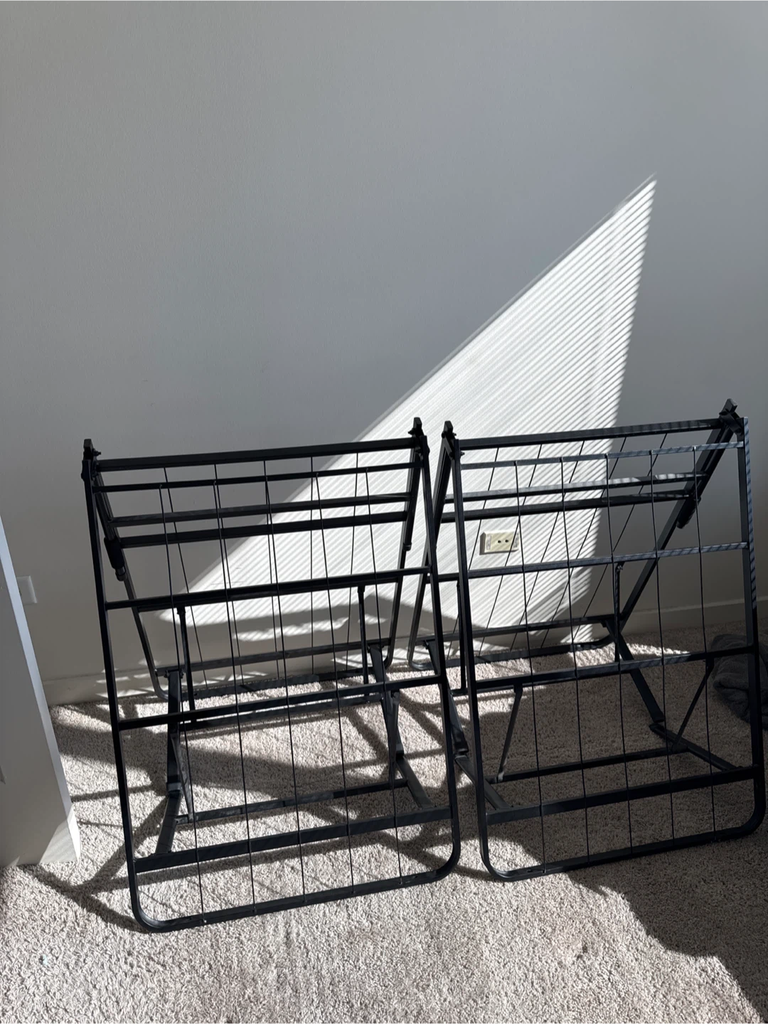 Two Folding Twin Metal Bed Frames