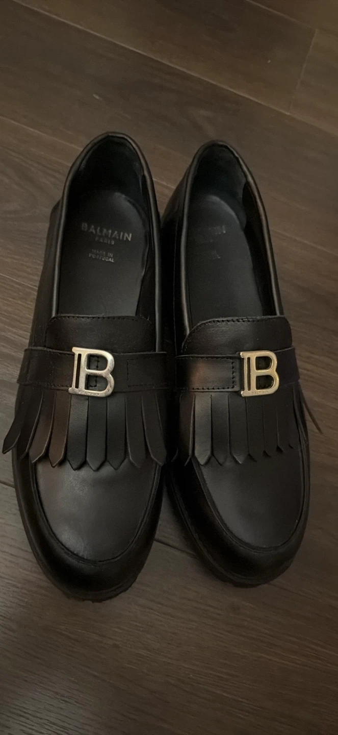 Balmain Paris Leather Loafers Size 40 - photo 2