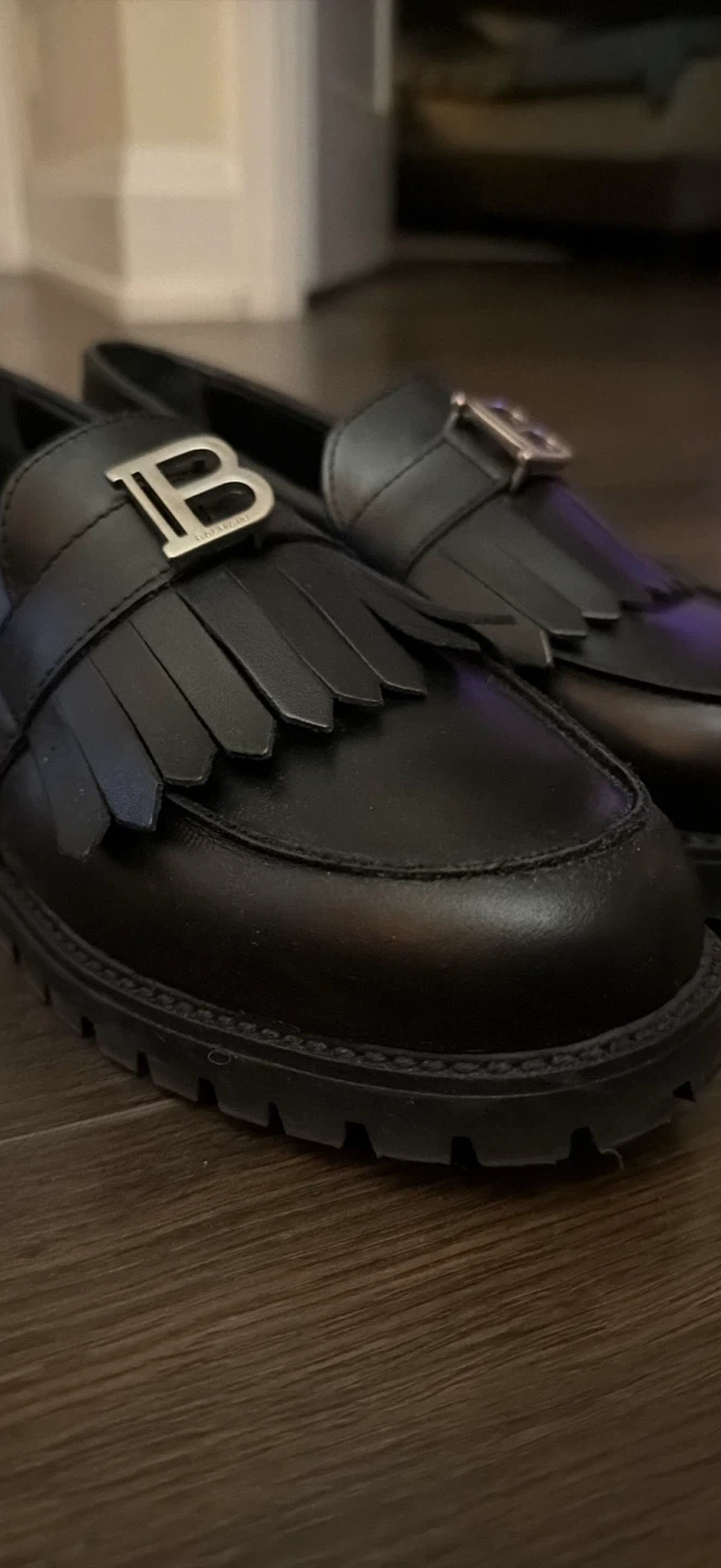 Balmain Paris Leather Loafers Size 40 - photo 3