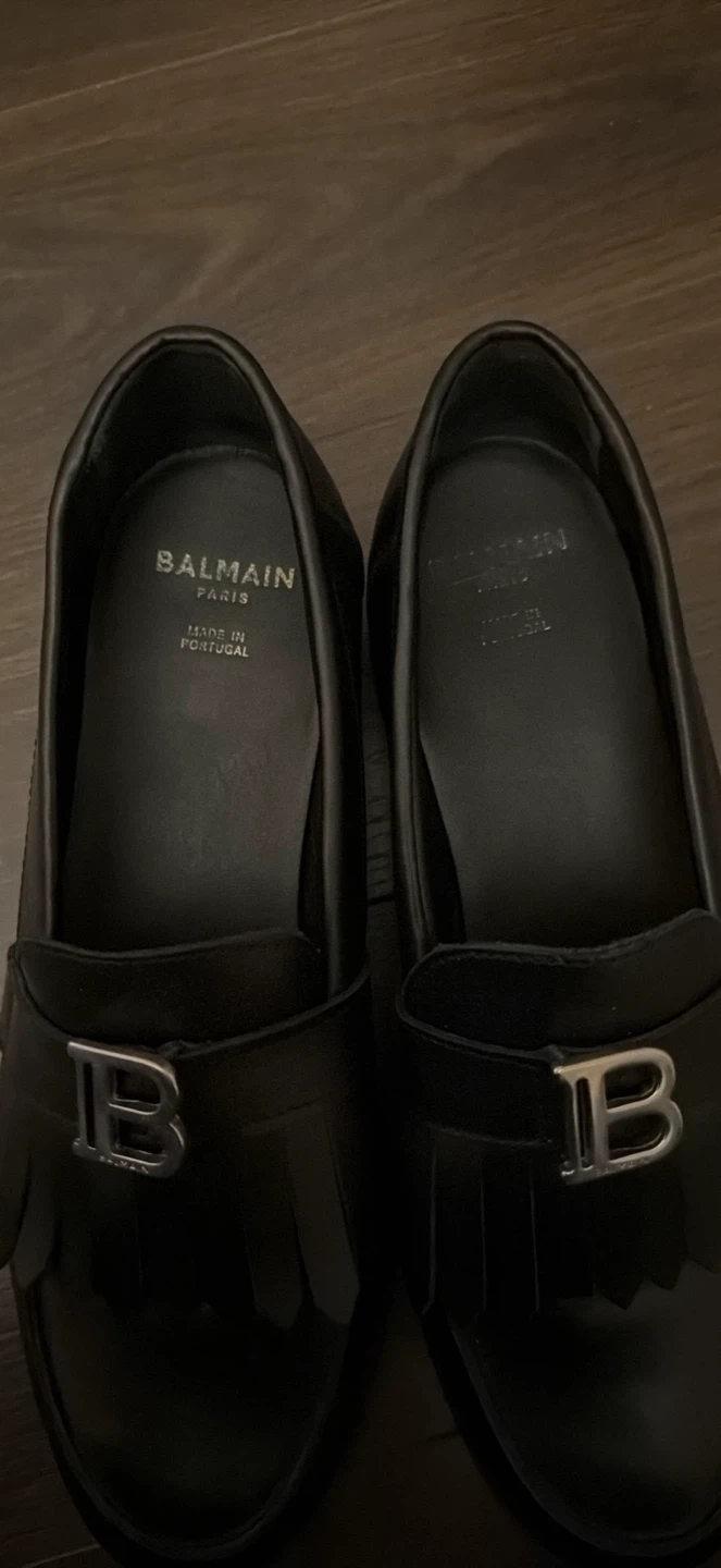 Balmain Paris Leather Loafers Size 40 - photo 4