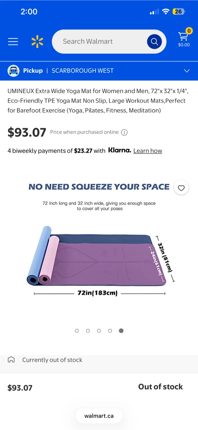 UMINEUX Extra Wide Yoga Mat