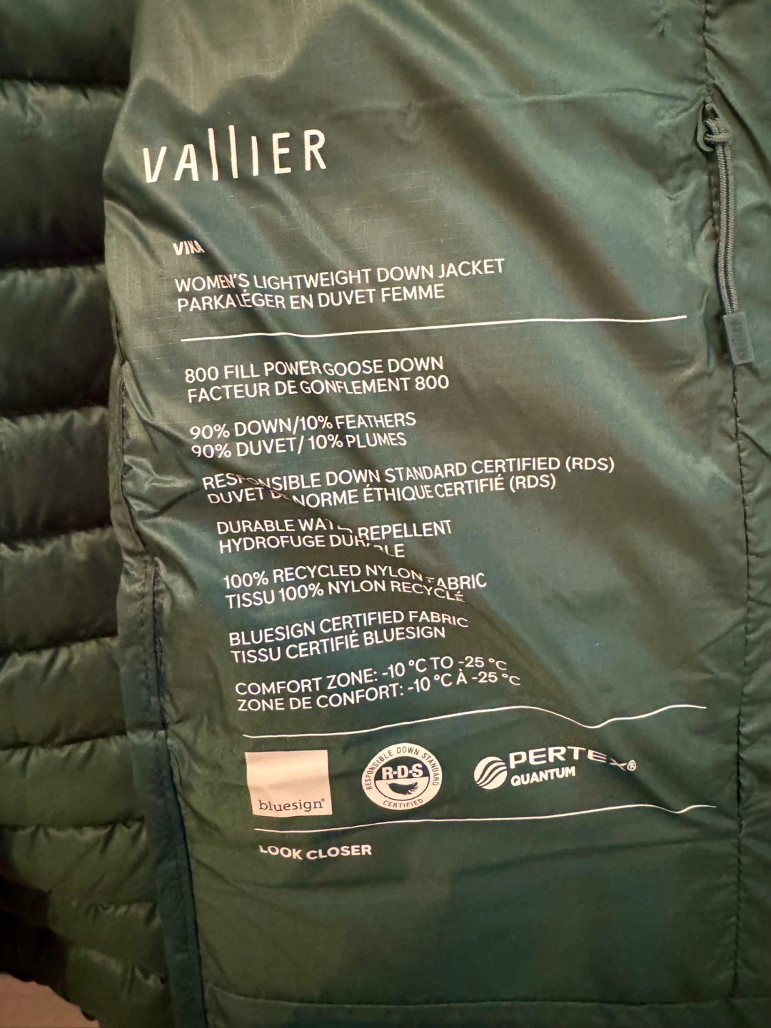 Vallier Vika Women's Lightweight Down Jacket Medium - photo 3