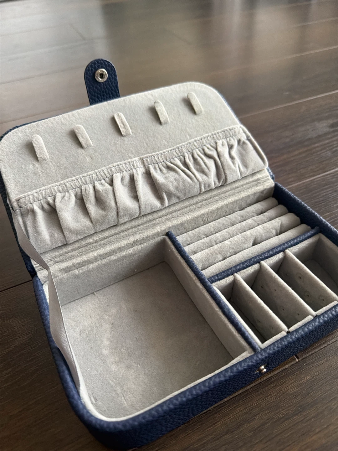 Blue Faux Leather Jewelry Organizer Case - photo 2